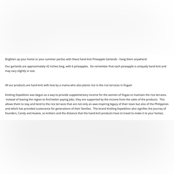 Adorable Knit Pineapple Garland - Picture 2 of 2